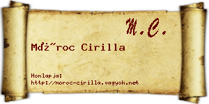 Móroc Cirilla névjegykártya